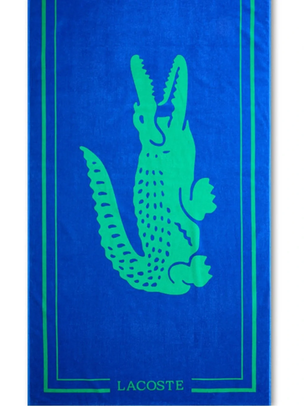 Lacoste Frame Crocodile Print Cotton Beach Towel, 36